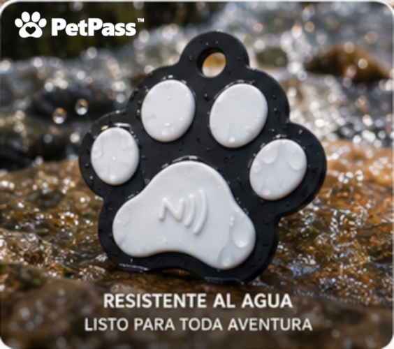 Identificador PetPass resistente al agua